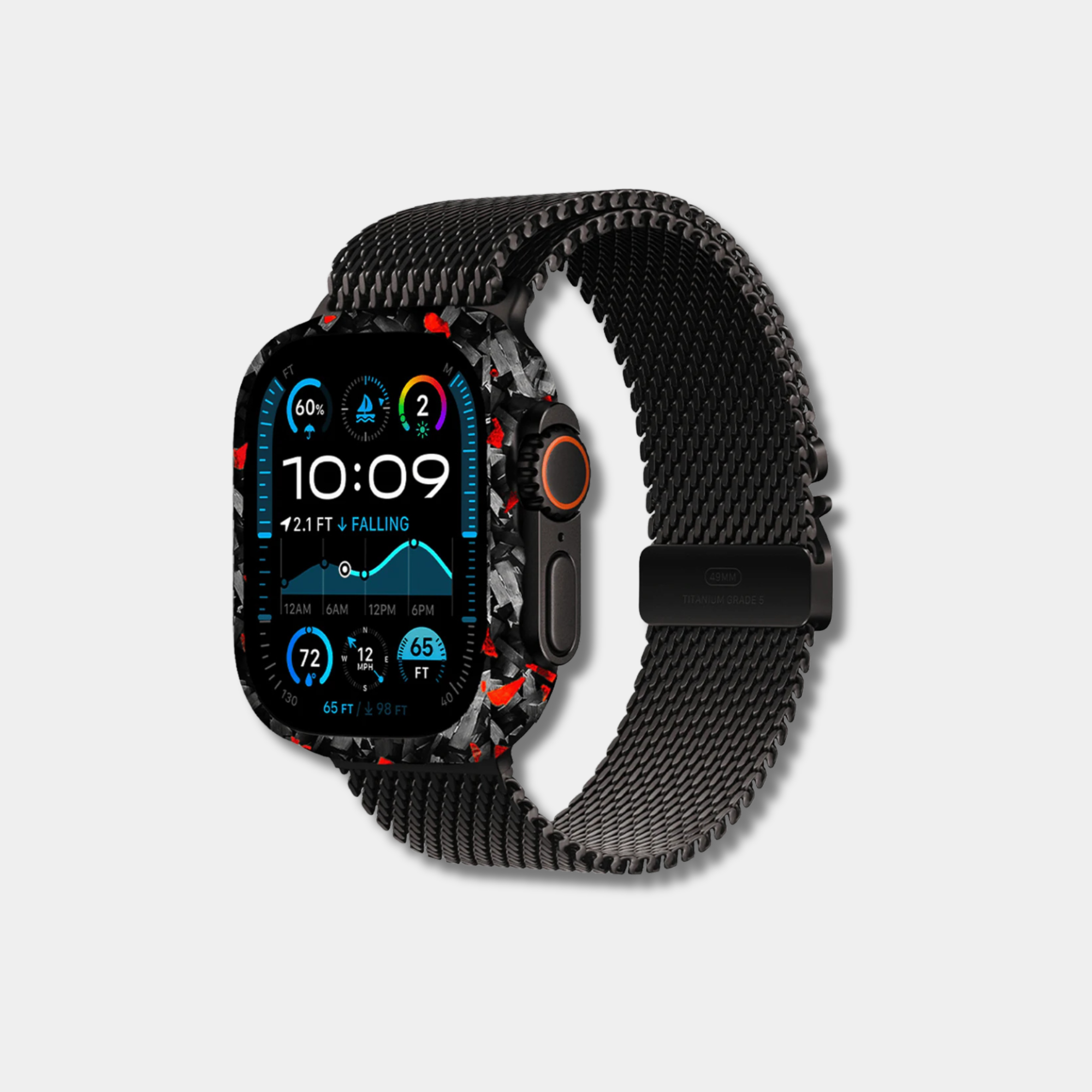 Coque Apple Watch Carbone BRUTE colorée